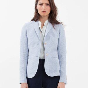 Lardini Lavanda Blazer Light Blue Stripe Linen Blend Made in Italy Size 44